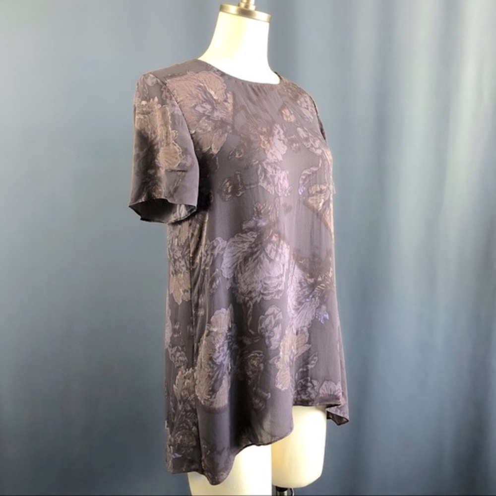 Wilfred Silk Abstract Floral Top